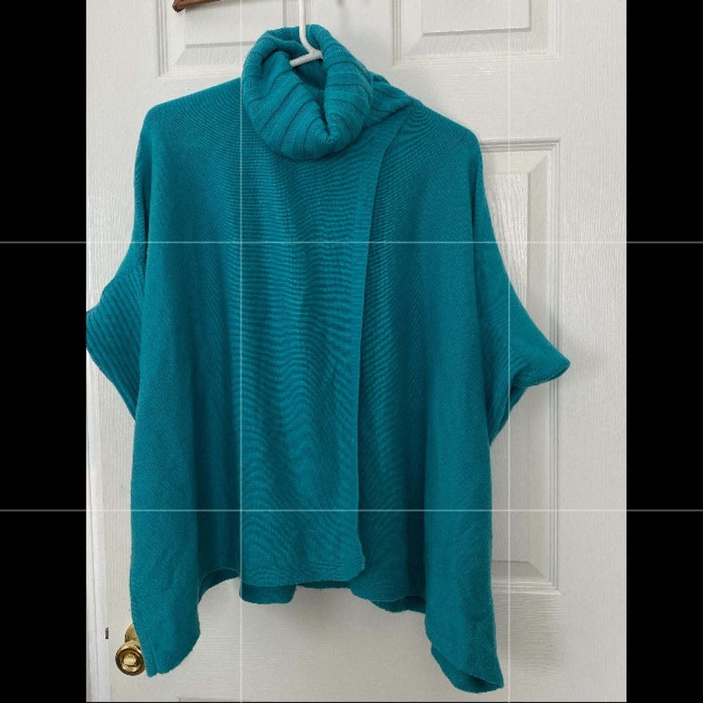 DVF oversized shawl cover sweater wool cashmere